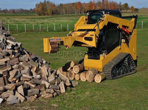 20 ton skid steer tractor mount hydraulic log splitter|wooden skid steer splitters.